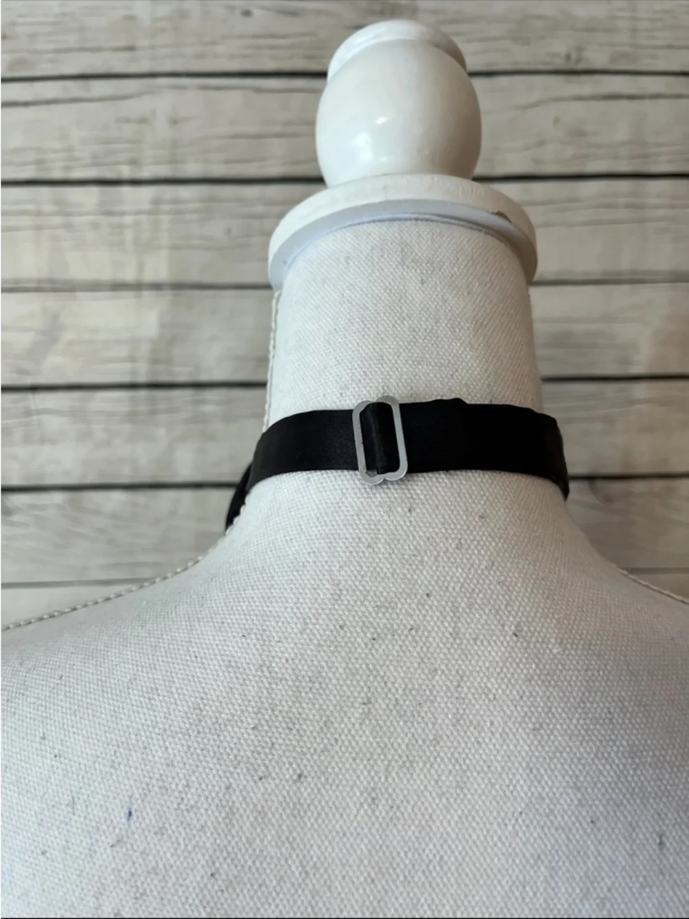 Classic Black Satin Bow Tie